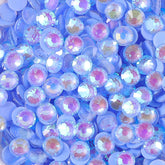 Mocha Shimmer Lt Blue Glass Flat Back Rhinestones WholesaleRhinestone